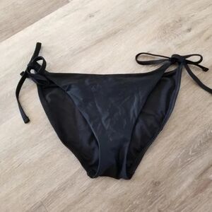 Classic Black Tie-Side Bikini Bottom